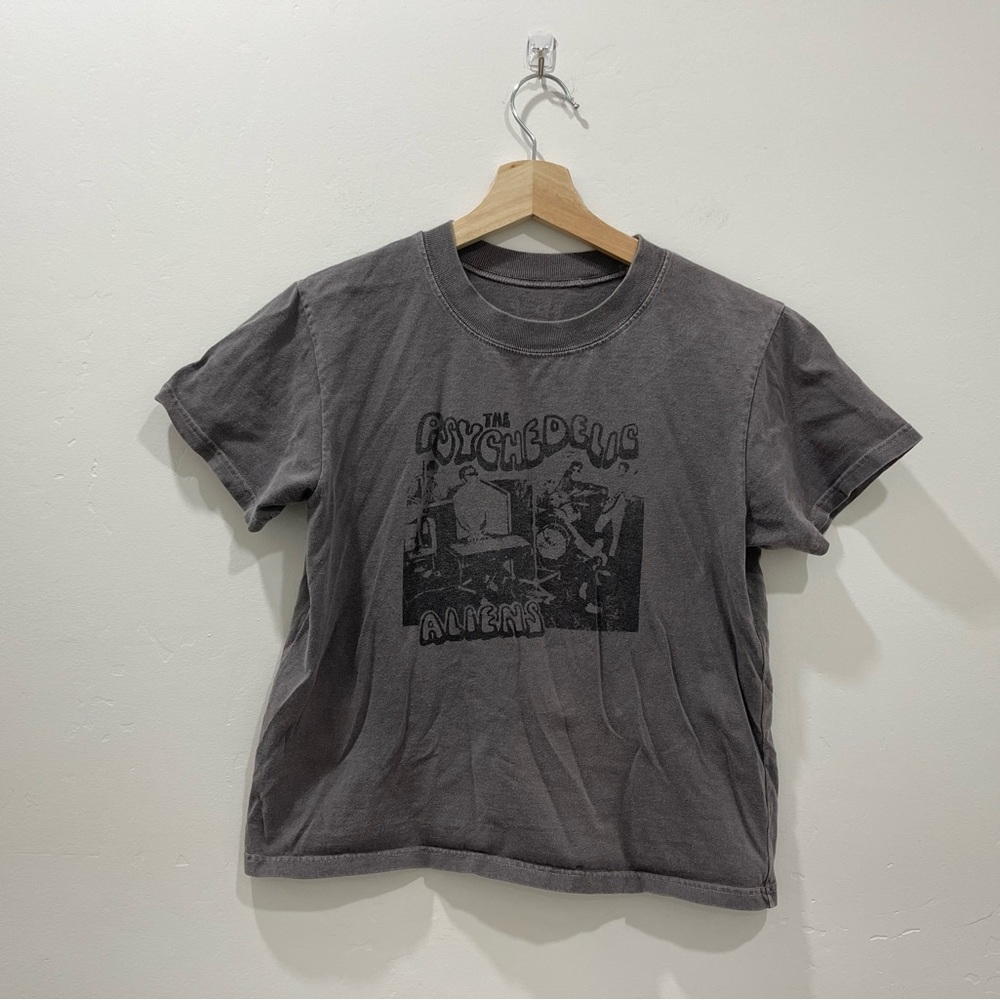 Brandy Melville John Galt The Psychedelic Alien Grey Tee